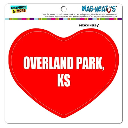 

I Love Heart - City State - Overland Park KS - MAG-NEATO S(TM) Vinyl Magnet