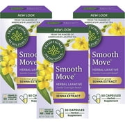 Traditional Medicinals Smooth Move Senna Laxative Capsules (50 Count (Pack of 3))