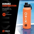 thumbnail image 5 of ONIX Pickleball Accessory Stainless Steel Insulated Sweat Proof Dishwasher Safe Double Wall 40 oz. Water Bottle — Orange, 5 of 6