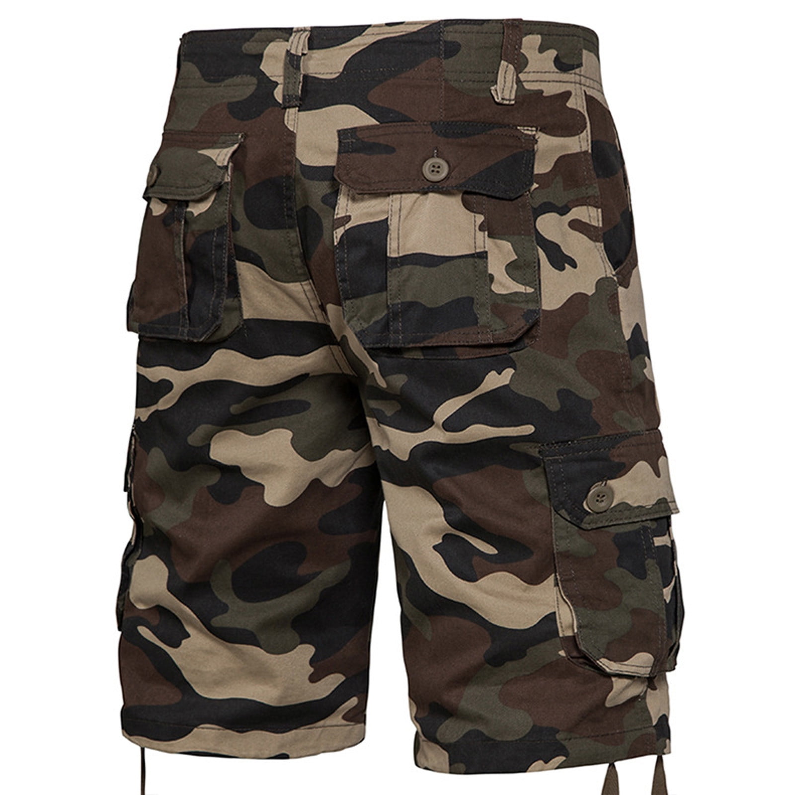 Holiday item! zanvin Mens Work Shorts Camouflage Mid-waist
