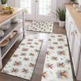 thumbnail image 2 of Highland Cow Flower Wreath Pattern Kitchen Rugs Sets Of 3,Kitchen Runner Rugs Non Skid Washable,Decorative Kitchen Floor Mats for Kitchen,Sink,Laundry,17"x30"+ 17"x47" + 17"x59", 2 of 6