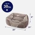 thumbnail image 3 of Soft Calming Sleeping Puppy Bed, Rectangle Washable Orthopedic Dog Bed, Large Dog Bed for Large Medium Small Dogs, Durable Pet Cuddler with Anti-Slip Bottom, Beige, 25inch, 3 of 9