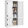 thumbnail image 3 of HOMCOM 48.5" Farmhouse Kitchen Pantry, Floor Storage Cabinet, Cupboard Organizer with Adjustable Shelves and 4-Doors for Dining Room, White, 3 of 11