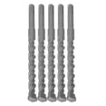 thumbnail image 5 of 5PCS Impact Drill Bits with Carbide Tip Rotary Hammer Bit 2 Flute Spiral Bits for Brick Concrete 210mm 14mm / 0.55in, 5 of 5