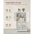 thumbnail image 6 of Floor Storage Cabinet, Storage Unit, Freestanding  Cabinet with 2 Drawers and 2 Doors, Adjustable Shelf, 11.8 x 23.6 x 43.3 Inches, White, 6 of 7