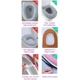 thumbnail image 5 of Warm Plush Washable Thicken Toilet Seat Cover Pads Mat with Handle and Zipper Red, 5 of 8