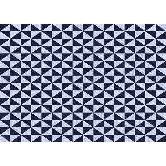 Ahgly Company Machine Washable Indoor Rectangle Transitional Night Blue Area Rugs, 3' x 5'