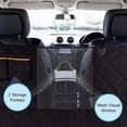 thumbnail image 2 of DERCLIVE - Funda para asiento de coche para perro con ventana de malla, 600D, resistente a arañazos, impermeable, hamaca para coche, camión y SUV, 2 of 7