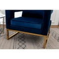 thumbnail image 5 of Roundhill Furniture Lenola Contemporary Upholstered Accent Arm Chair, Blue, 5 of 15