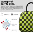 thumbnail image 3 of Yellow and Black Checkered Pattern Insulated Leakproof Lunch Box for Work, Lunch Bag for Women Men, Loncheras Para Mujer for Beach Travel Picnic Camping, 3 of 6