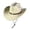 Beige, variant on Western Cowboy Hat for Women, Embroidered Suede Wide Brim with Windproof Chin Strap, UV Protection Sun Hat, 1 Piece, One Size