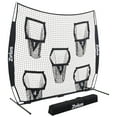 thumbnail image 2 of 8x8ft Football Throwing Net with 5 Targets - Quarterback Training Gear for All Ages, Includes Carry Bag & Stakes, Black, 2 of 16