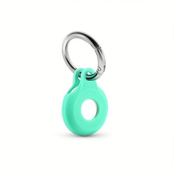 AirTag case key fob, silicone pendant with keychain hook, safety anti-lost, portable