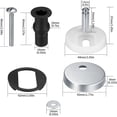 thumbnail image 2 of 2 Pieces Toilet Seat Hinge Fixings, Quick Release Hinges, Toilet Seat Hinge Fixings, with Replacement Rubber Screws, 2 of 5