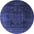 thumbnail image 1 of Ahgly Company Machine Washable Indoor Round Persian Blue Traditional Area Rugs, 5' Round, 1 of 4