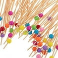 thumbnail image 4 of 200pcs perlas de acrílico bambú cóctel selecciones bebida agitador selecciones ronda + cuadrado SM SunniMix Palillos de cóctel de fiesta, 4 of 8