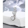 thumbnail image 5 of Triple Heart Dangle Belly Button Rings 14G Reverse Belly Navel Rings Dangly Cute Belly Piercing Jewelry Stainless Steel, 5 of 7