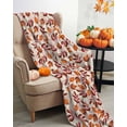 thumbnail image 4 of Fall Throw Blanket for Couch Autumn Leaf Soft Fleece Flannel Blankets Cozy Lightweight Blanket for Sofa Living Room Thanksgiving Autumn Decor, Leaf Bed Throws 40" x 50", 4 of 8