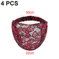 thumbnail image 2 of Diademas de encaje para mujer – Paquete de 4 impresionantes diademas de encaje floral anchas elásticas – Diademas de moda para mujer MFZFUKR CPB-DE-LYY836-4, 2 of 5
