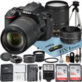 thumbnail image 1 of Cámara Réflex Digital Nikon D5600 con Lente de 18-140 Mm + Lente AF FX de 50 Mm + 2 Tarjetas de Memoria SanDisk de 32 Gb + Gran Angular + Flash + Trípode + Paquete de Accesorios Zeetech, 1 of 9