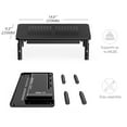 thumbnail image 2 of Dual Monitor Stand with Drawer, Adjustable Computer Monitor Riser, Metal Desktop Stand for PC Cellphone Cable Management, Black, 2 of 6