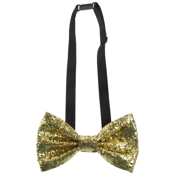 BESTYASH Mens Bow Ties Pre-Tied Formal Wear Golden 1Set