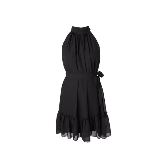 Taylor Chiffon A Line Dress Black 14