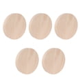 thumbnail image 3 of WRISTBIQUE Craft Wood Board Round Wooden Plate Beige 5Pcs 3.9In, 3 of 10