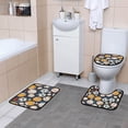 thumbnail image 4 of Ryvnso 4 Pcs Baseball Football Bathroom Shower Curtain Set with 12 Hooks Bath Mat Toilet Lid Cover, 4 of 8