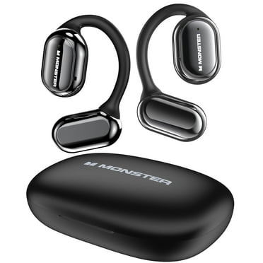 Monster Open Ear Headphones, Bluetooth 5.3 Wireless Headphones with Earhooks, Immersive Stereo Sound by Dual Large Driver, Clear Talk, 30H Playtime,Waterproof Sport Earbuds for Running