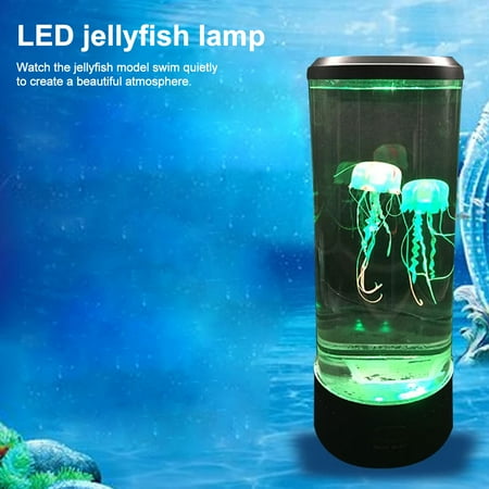 

Yous Auto LED Jellyfish Lamp Electric Jellyfish Tank Night Light Color Changing Fantasy Mood Light Table Lamp for Home Desk Christmas Decor