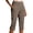 Coffee, variant on Aihuaihua Pedal Pushers for Women Summer High Waisted Straight Leg Petite Lightweight Stretch Cropped Trousers Work Golf Capris with Pockets