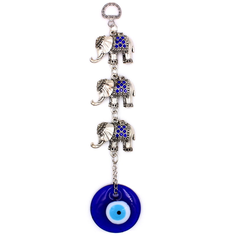 Evil Eye 1 1/4" Qty 2 Blue Glass Protection Amulet Luck Wall Hanging Decorations 