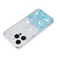 thumbnail image 3 of Fluorescent Case for iPhone 15 Pro Max, Luxury Glitter Glow in The Darkness Noctiluncent Back Cover Luminous Shining Shockproof Protective Slim Phone Case for iPhone 15 Pro Max, Blue, 3 of 6