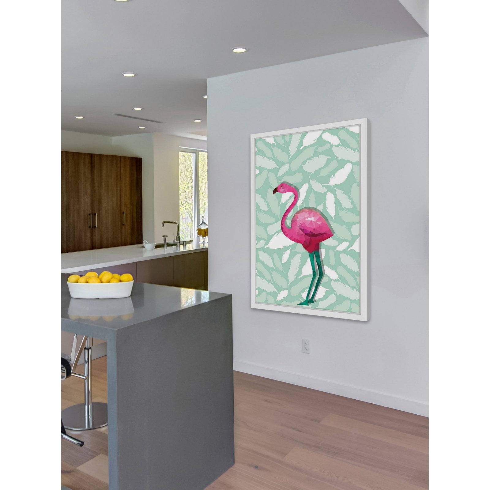 Marmont Hill "Fuchsia Flamingo" Framed Painting Print
