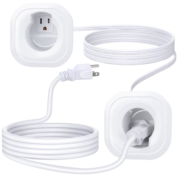 in-Wall Cable Management Kit, TV Cord Hider for Wall Mounted TV, Includes Power & Low Voltage Cables Management, Wall Cable Concealer Kit with Hole Saw Drill Attachment