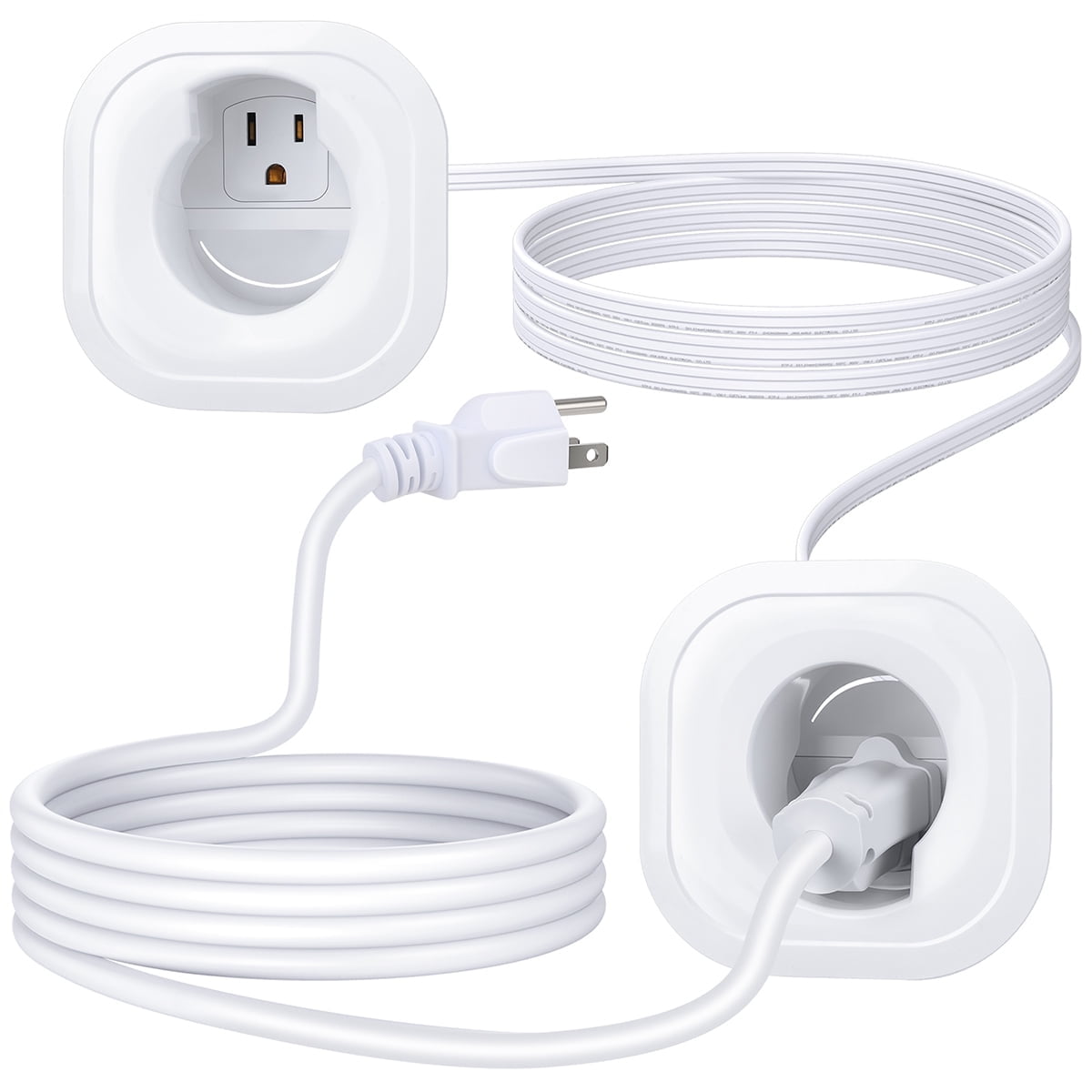 in-Wall Cable Management Kit, TV Cord Hider for Wall Mounted TV, Includes Power & Low Voltage Cables Management, Wall Cable Concealer Kit with Hole Saw Drill Attachment