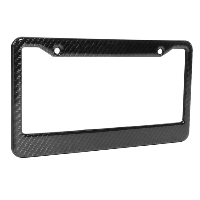 License Plate Frame, Wear Resistant Dry Carbon Fiber Number Plate Frame Universal For Cars