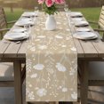 thumbnail image 6 of Table Runners 120 Inches Long Dress Scarves, Beige Wildflowers Farmhouse Coffee/Dining/Kitchen Table Decor Table Runner for Living Room, Farmhouse Floral Botanical Leaves 13x120 Inch, 6 of 9