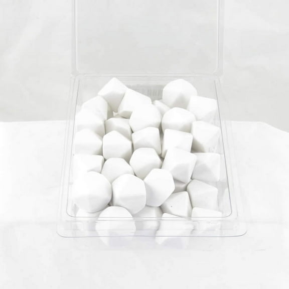 White Blank Opaque Dice D10 Aprox 16mm (5/8in) Pack of 50 Wondertrail