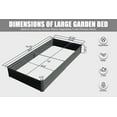 thumbnail image 2 of Domi Galvanized Raised Garden Bed ,Large Metal Planter Box for Growing Vegetables, Fruits, and Flowers Outdoors, Gray, 8x4x1ft, 2 of 7
