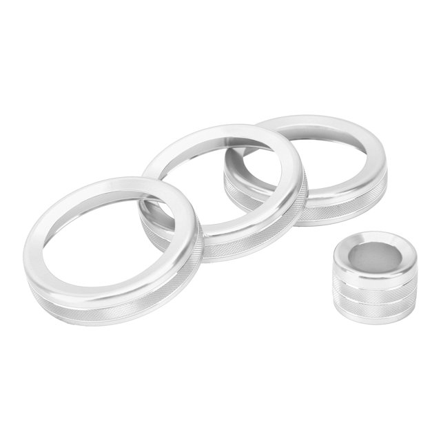 Air Conditioning Knob Ring Trim, 4Pcs A/C Knob Ring Trim Volume Adjuster Decor Fit For R-Evoque 2012-2018