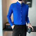 thumbnail image 5 of Ropa Sencilla Hombre Tops Camisas y blusas de negocios para hombre Formal Blanco Manga larga Elegante Original Estilo coreano Diseñador SI, 5 of 5