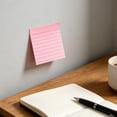 thumbnail image 5 of Hyknon Sticky Notes 3x3 Inch, 100 Sheets Lined Self-Stick Pads Bright Colors Sticky Note, Recyclable Stickers Note Tabs, Easy to Post Removable Reminder Labels for Home Office Notebook Daily, Pink, 5 of 6
