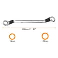 thumbnail image 2 of 75 Degree Offset Box End Wrench 19mm x 22mm Metric 12 Point Mirror Chrome Plated Alloy Steel Double Box Wrenches Long Industrial Grade Torx Box Wrench Repair Tool, 2 of 8