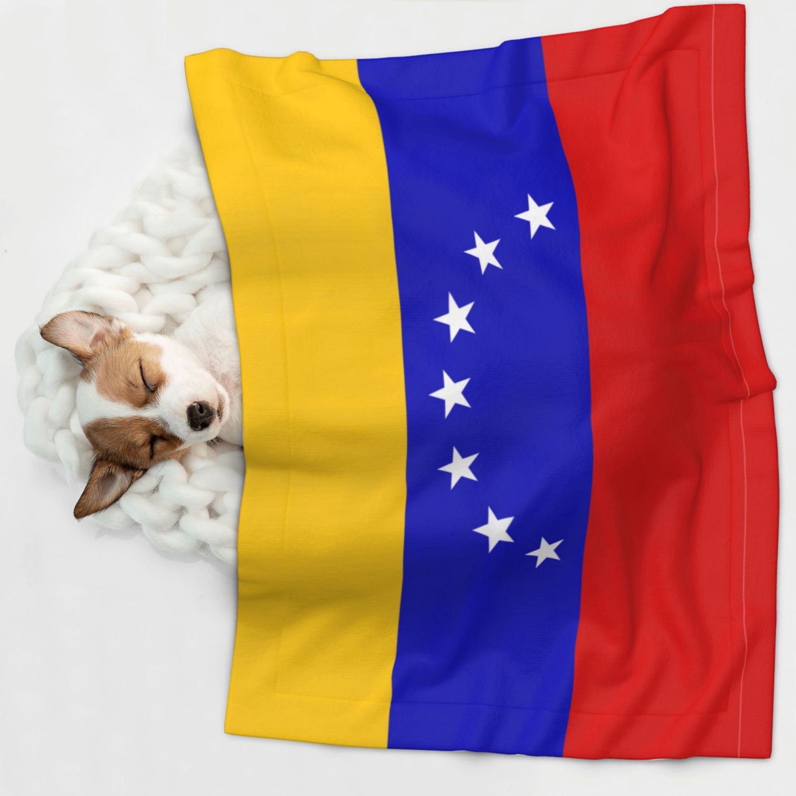 Flannel Throw Dog Blanket Venezuela Flag Soft Warm Print Pet Blankets for Small Dog Cat Puppy