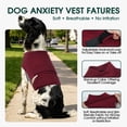 thumbnail image 4 of Kuoser Dog Anxiety Relief Jacket, Soothing Calming Vest, Soft and Elastic Recovery Suit for Medium Dogs, Red, M, 4 of 8