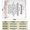thumbnail image 3 of Retirement Gifts Retirement Blanket Retired Throw Floral Blankets for Boss Coworker Friend Farewell Gifts 50X60 in, 3 of 6