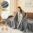 thumbnail image 3 of Homemate Heated Electric Blanket Queen Size - 84"x90" Heating Bed Blanket Throw with 10 Heating Levels 8 Hours Auto Off Fast Heating Over-Heat Protection Ultra Soft Flannel ETL Certified, Grey, 3 of 9