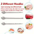 thumbnail image 4 of Dosaele Ensemble de 5 Injecteurs de Marinade de Viande Outil de Marinade Rapide avec Aiguilles en Acier Inoxydable pour Dinde & Barbecue – Kit de Seringues à Assaisonnement Durables et Antirouille pour Cuisine & Grill Extérieur, 4 of 6